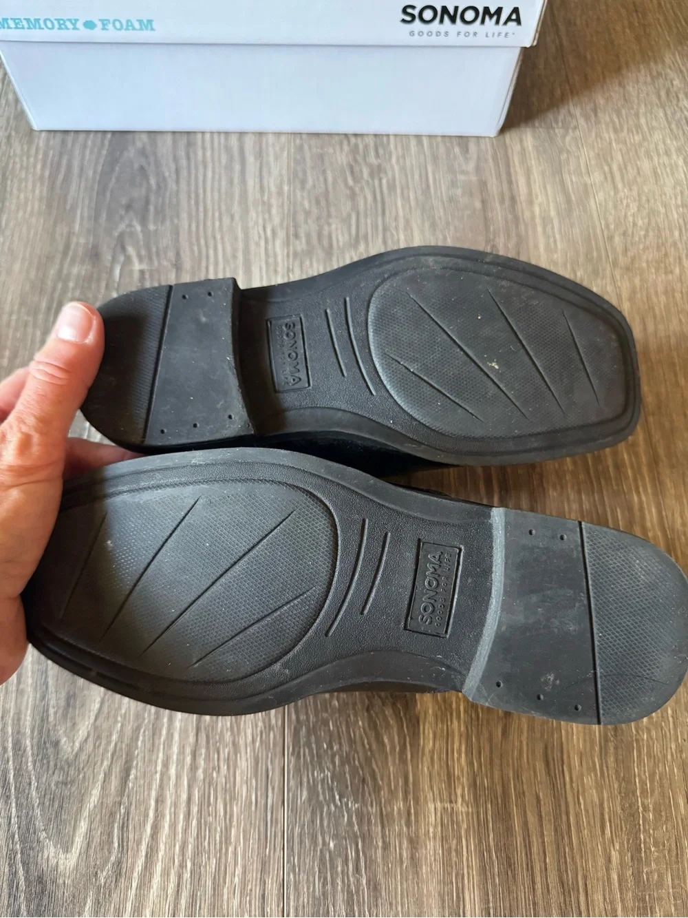 SONOMA Kids Black Leather Lace-Up Dress Shoes and Black Pants
